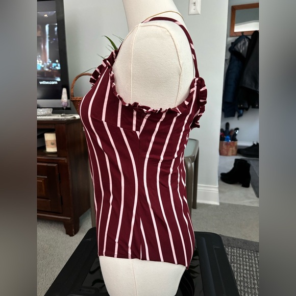 Striped Ruffle Bodysuit - Picture 2 of 4